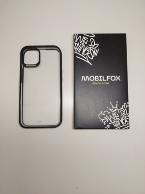 Mobilfox case for iPhone 13 new with transparent back and black frame