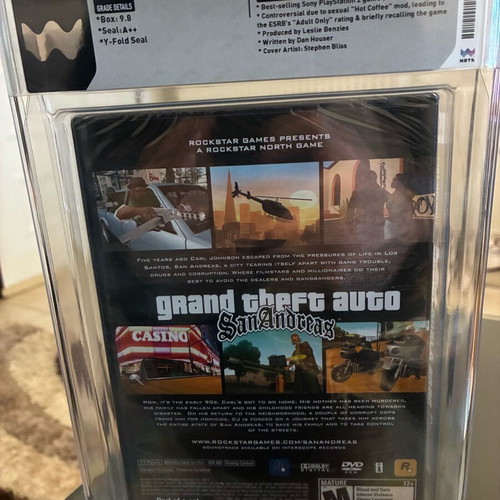 GTA San Andreas PlayStation 2 new, sealed and graded 9.8