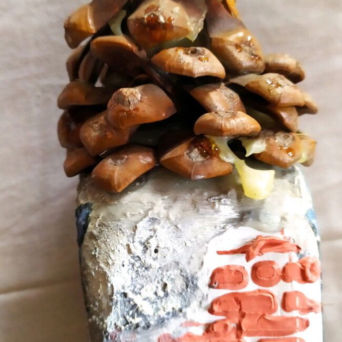 Decorative house used, made from bottle