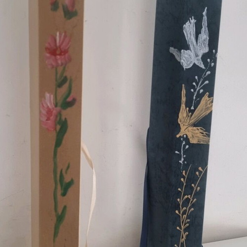 Hand-painted boxes like new, set of 2 pieces