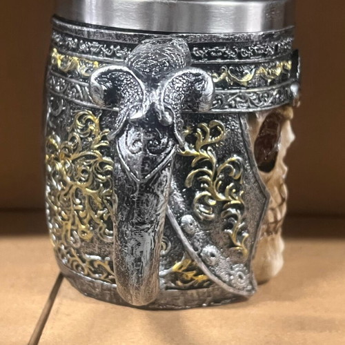 3D Skeletor Beer Mug Stainless Steel and Resin 450ml new