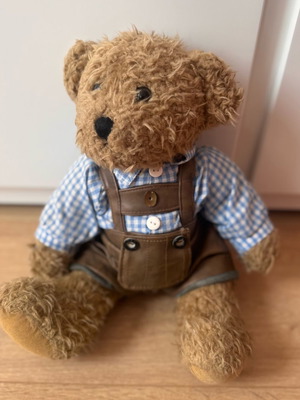 Vintage Bavarian hand crafted teddy bear Alpen W Ann 14" 36cm like new