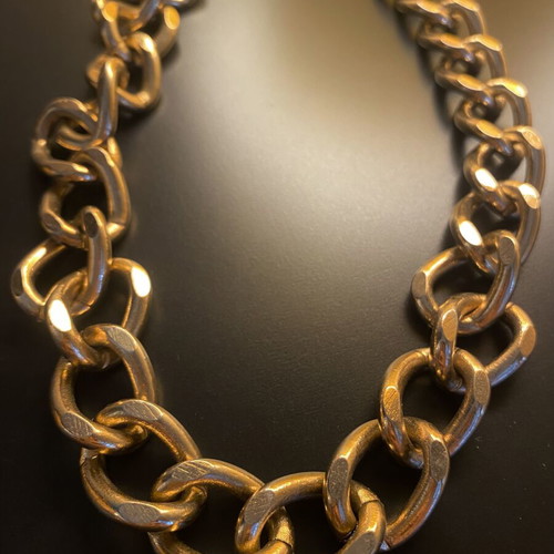 Gold chain necklace, stainless steel