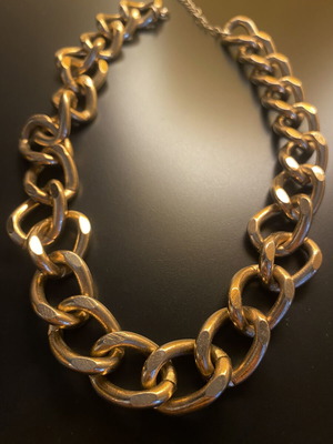 Gold chain necklace, stainless steel