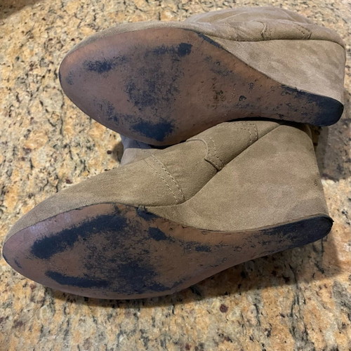 Bershka platform ankle boots used, brown, size 38