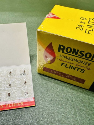 Ronson flints pack of 216 new lighter stones