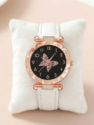 Women's watch new, white strap