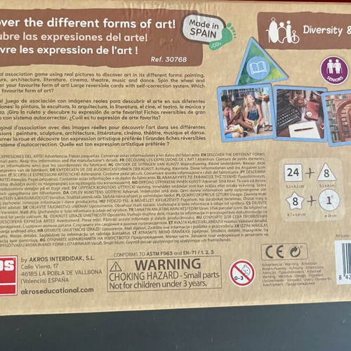 Akros Educational Board Game Discover the Forms of Art new