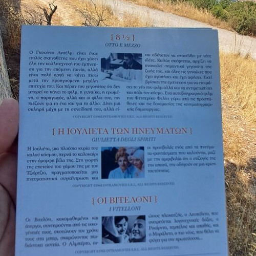 Fellini DVD box set with 3 movies, like new, social genre, subtitles