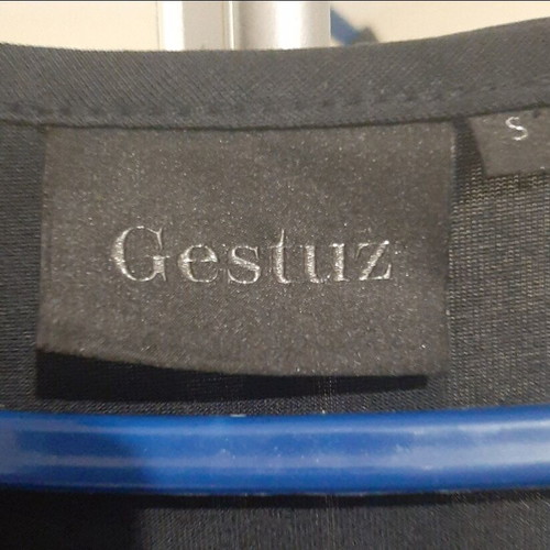 Gestuz midi dress black like new, size S/M with side gathers