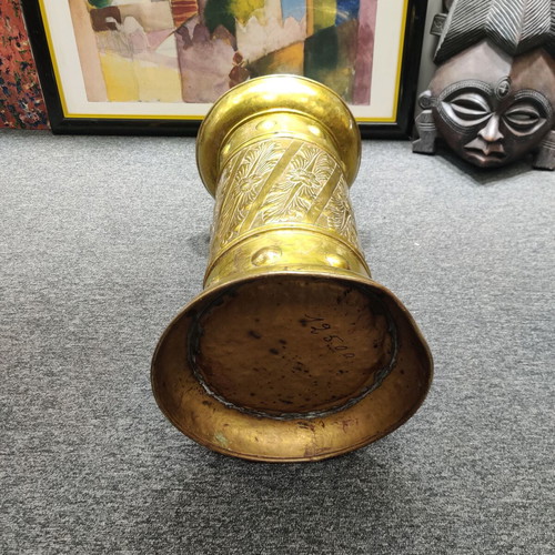 Antique brass umbrella stand used