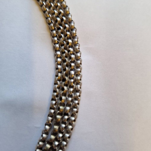 Kiousteki pocket watch chain used, vintage silver 800