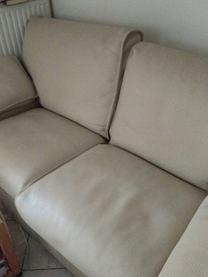 Roche Bobois leather sofa three-seater that converts to double bed like new