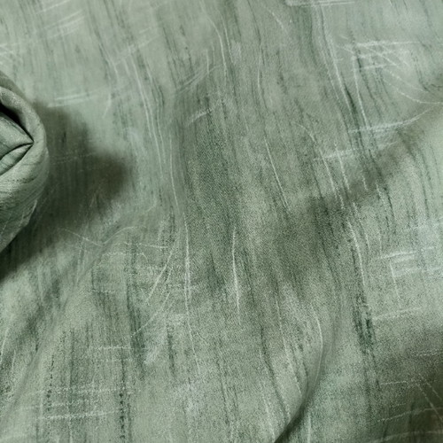 Curtain green chagali cotton gauze with 10% polyester new