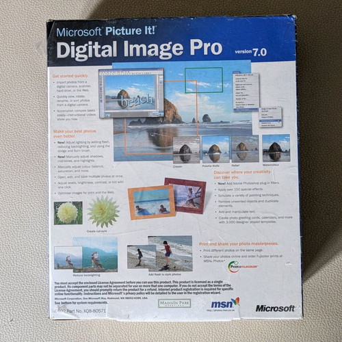 Microsoft Picture It! Digital Image Pro Version 7 software
