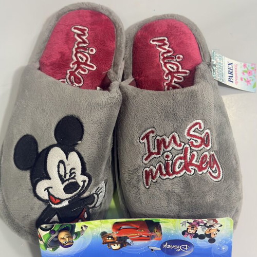 Parex Disney Mickey Mouse Kids' Slippers new, size 32/33, grey