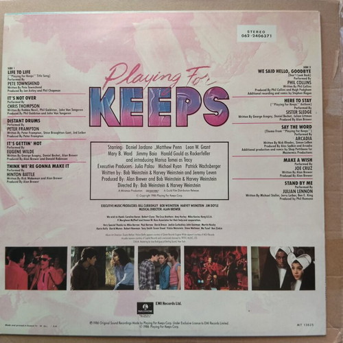 Playing For Keeps Original Motion Picture Soundtrack LP like new, rock