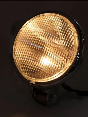 Retro Round Chrome Headlight 12V Universal Motorcycle