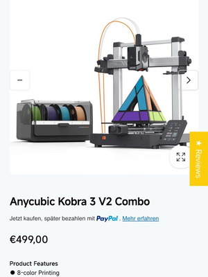 Anycubic Kobra 3 V2 Combo σαν καινούργιο
