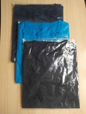 T-shirt pack of 3 new, solid colors, size Large
