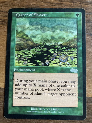 Carpet of Flowers used Magic the Gathering card
