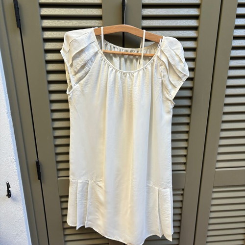 Zara satin white dress like new, knee-length
