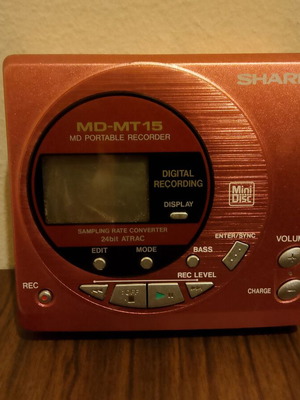 MiniDisc SHARP MD-MT15 limited fire  red