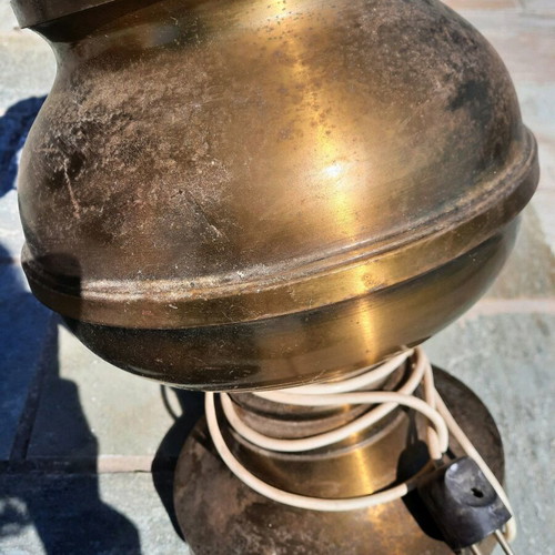 Vintage Brass Table Lamp / Lantern (Without Shade)