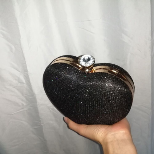 Elegant Heart-Shaped Shoulder Bag new, black