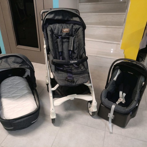 Inglesina Trilogy System 3-in-1 Baby Transport Set, Denim