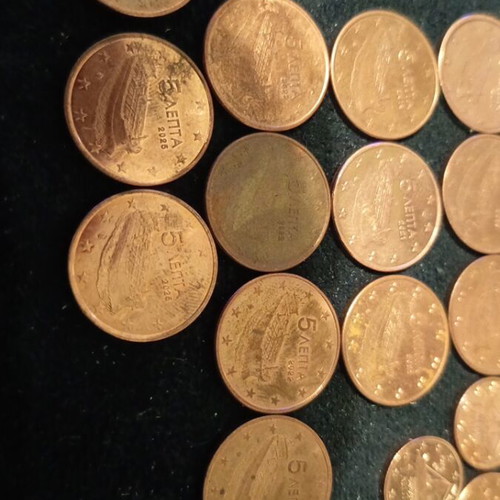 Collection of 49 euro coins like new, variety of years 2002-2025
