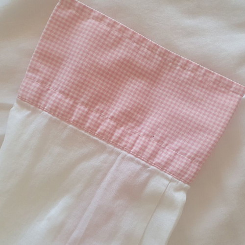Fursterberg men's white shirt with pink check collar and cuffs like new