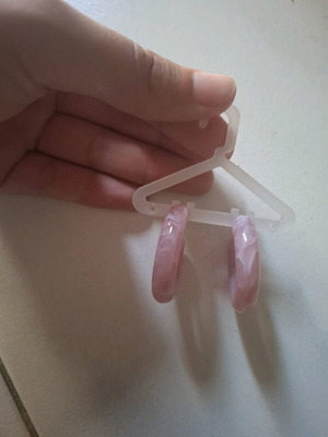 Hoop earrings new, pink