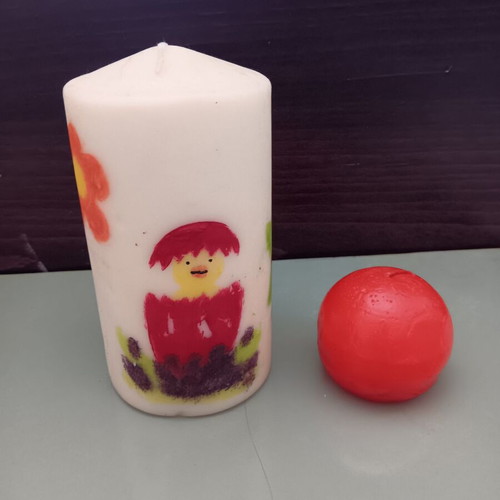 Decorative candles used, sold together
