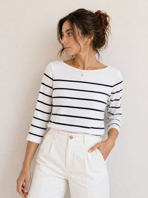 Mango striped top XS like new, minimal style