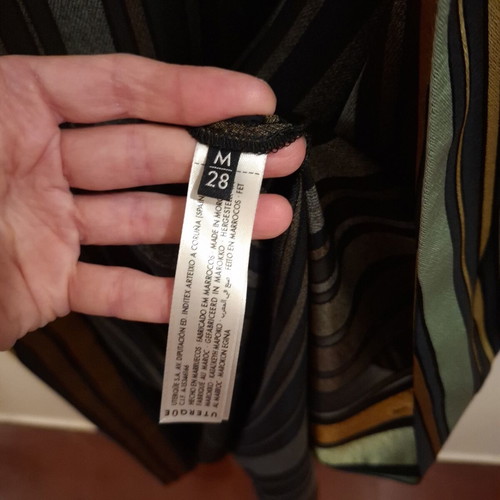 Uterque kimono and belt new, semi-transparent striped, earthy colors
