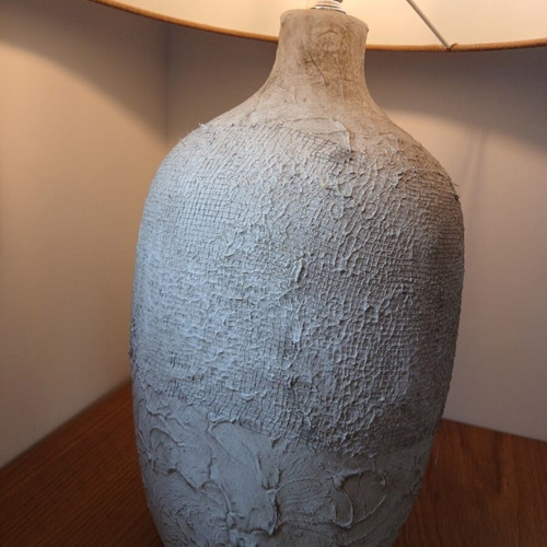 Table lamp ceramic with brown shade, like new, height 60 cm