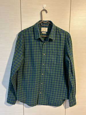 Zara men's checked shirt like new, blue and green, size L