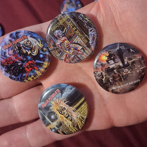 Iron Maiden pin set 17 pieces 3cm new