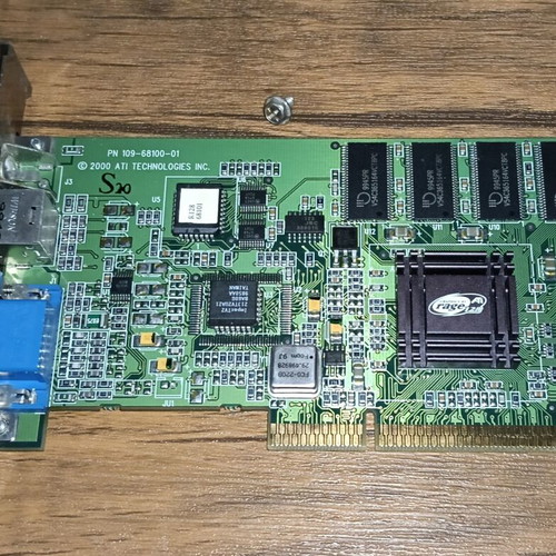 Ati Rage 128 AGP 32MB vintage graphics card used