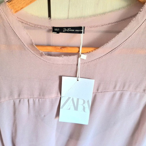 ZARA Asymmetric Dress new, ash rose color, chiffon