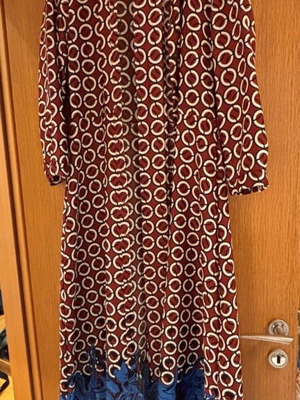 Zara maxi dress like new, size M, brown and red