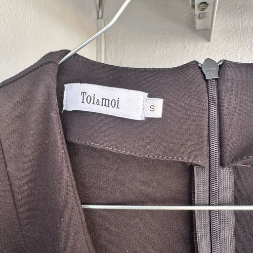 Toi Moi dress black like new with polka dot tulle sleeves, size S
