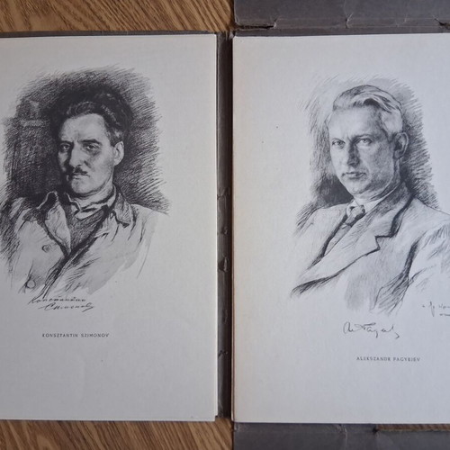 A szovjet irodalom nagyjai, 21 portraits of Soviet writers