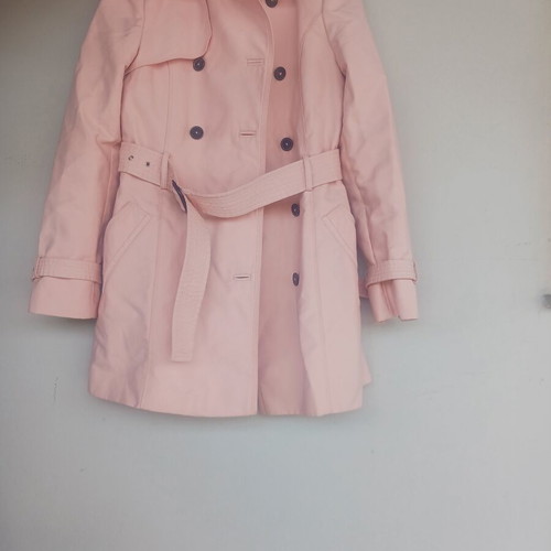 Zara pink trench coat like new with sleeve details size M