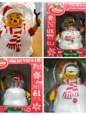 Winnie the Pooh Christmas Snowglobe new from Disney Store