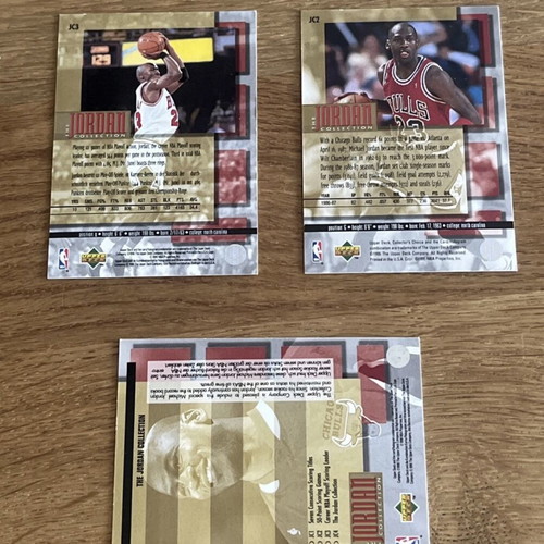 1995-96 Collectors Choice Michael Jordan Cards Lot used, 3 pieces