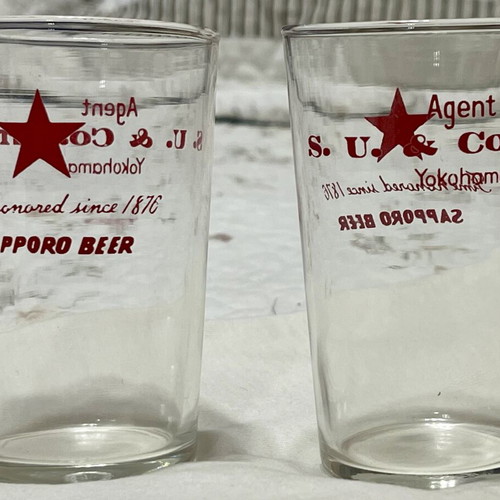 Sapporo Beer Glass Set 1976 centennial edition like new