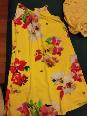 Ted Baker maxi dress yellow floral for girls size 8-9 years