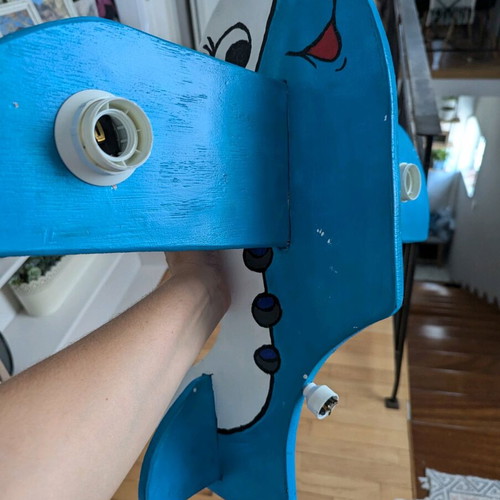 Handmade children's lamp used with 3 sockets for bulbs